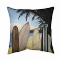 Begin Home Decor 26 x 26 in. Surfboards-Double Sided Print Indoor Pillow 5541-2626-SP61